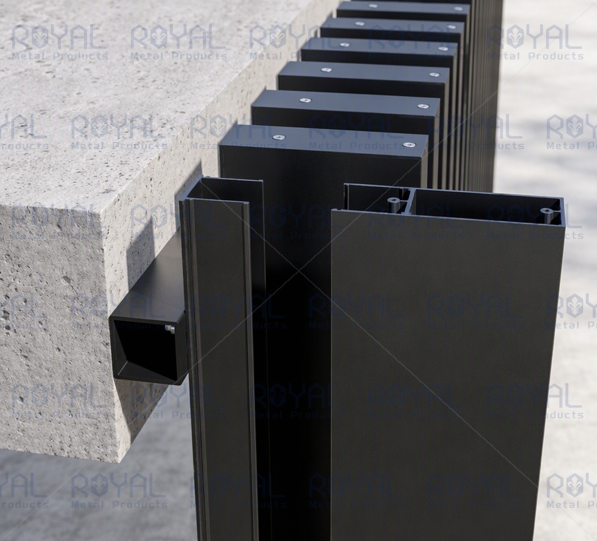 Two-Piece Snap-Lock Aluminum Batten Screen Exploded Assembly Detail