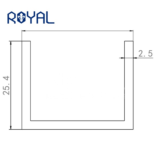 Aluminum U Channel Profiles | Standard Mill Extrusion