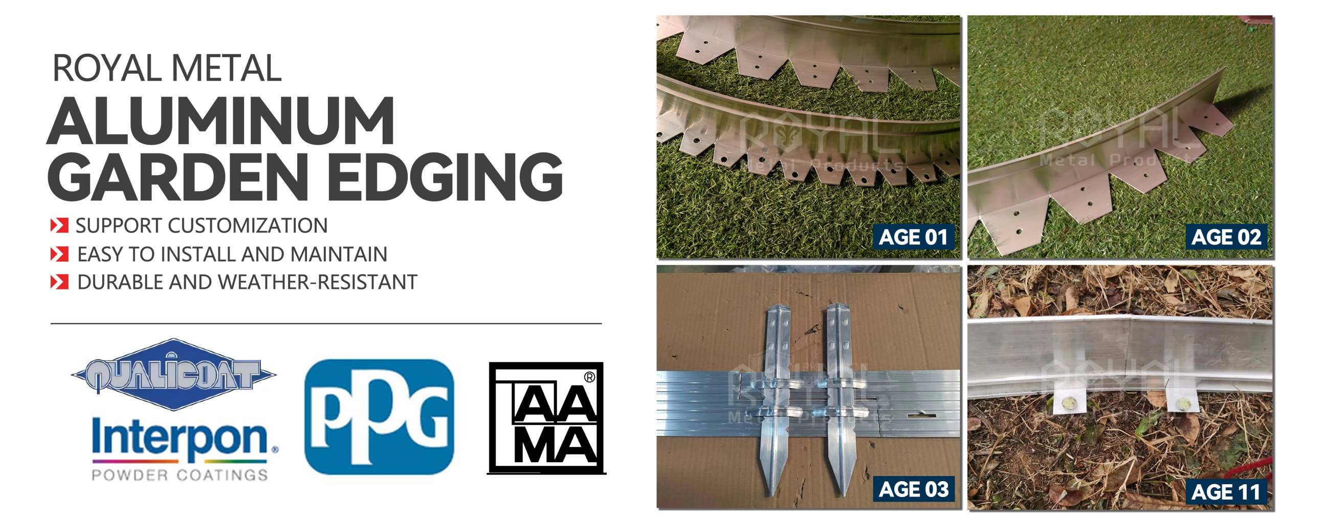 Aluminum garden edging landscape border product detail