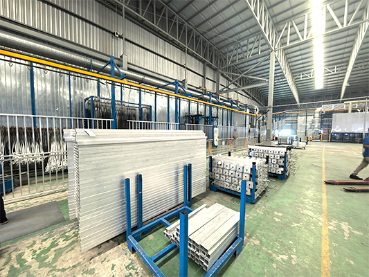 Aluminum profile fabrication workshop at Royal Metal Thailand