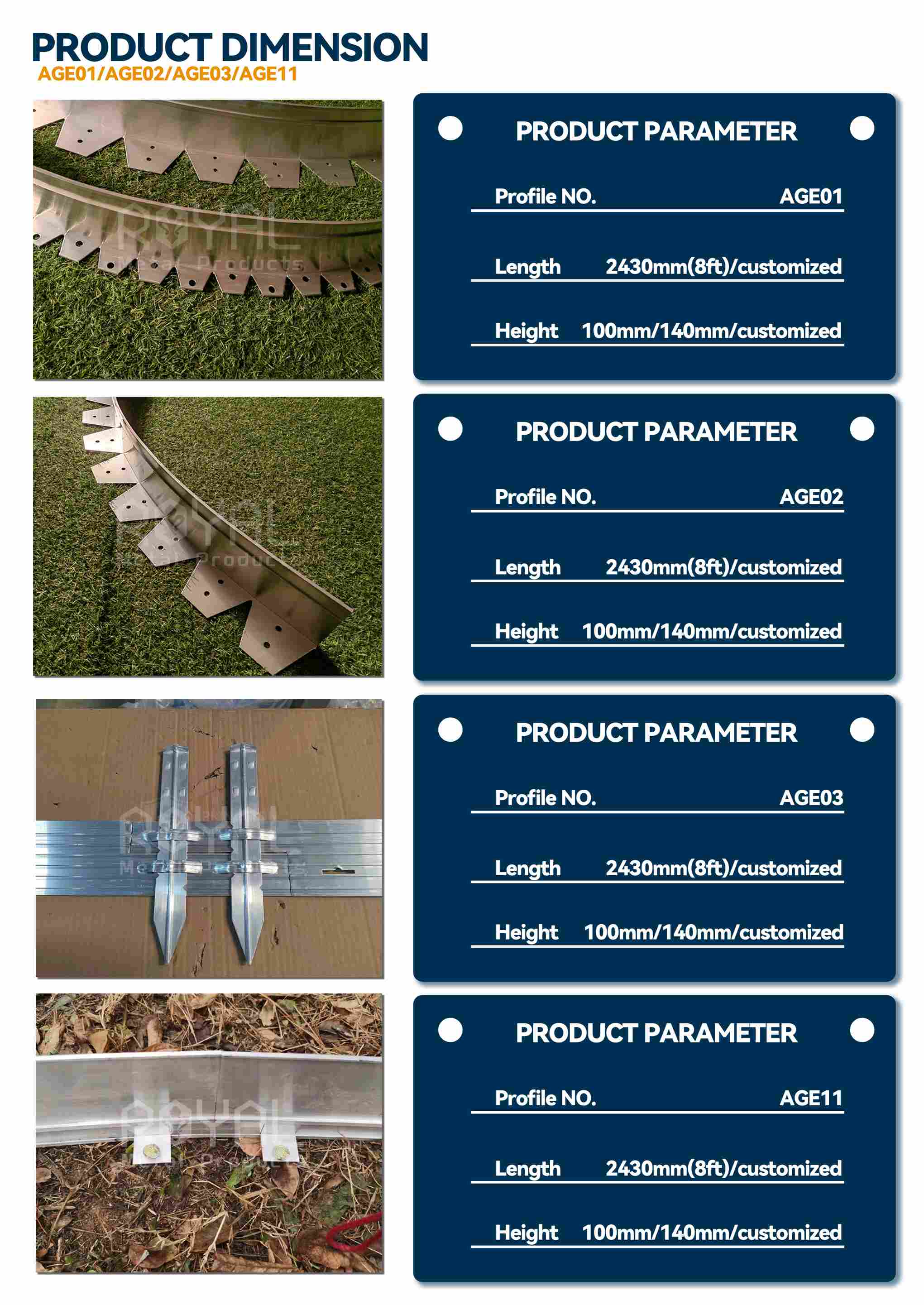 Aluminum garden edging landscape border product detail