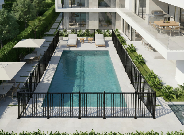 Aluminum pool fence systems manufacturer compliant with AS1926.1 for Australian and Thai resort markets